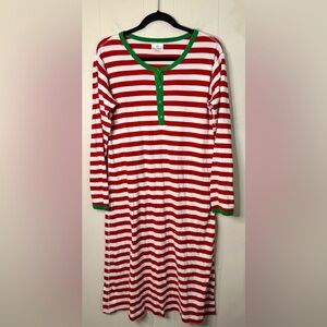 Hanna Andersson Women’s Organic Cotton Holiday Stripe Nightgown size S